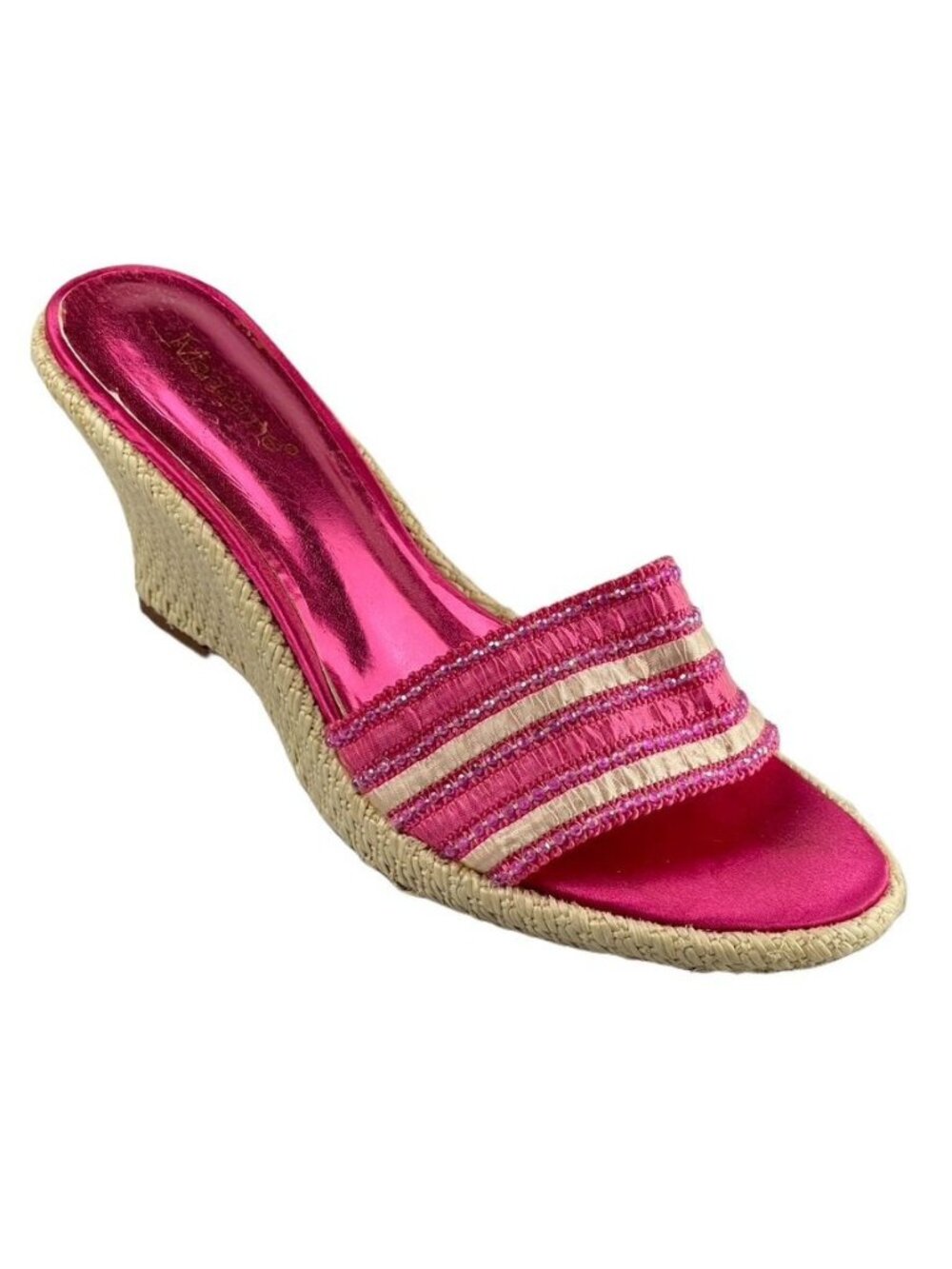 Madeline Shoes Prudence Espadrille Platform Wedge Slide Sandals Women's 10M